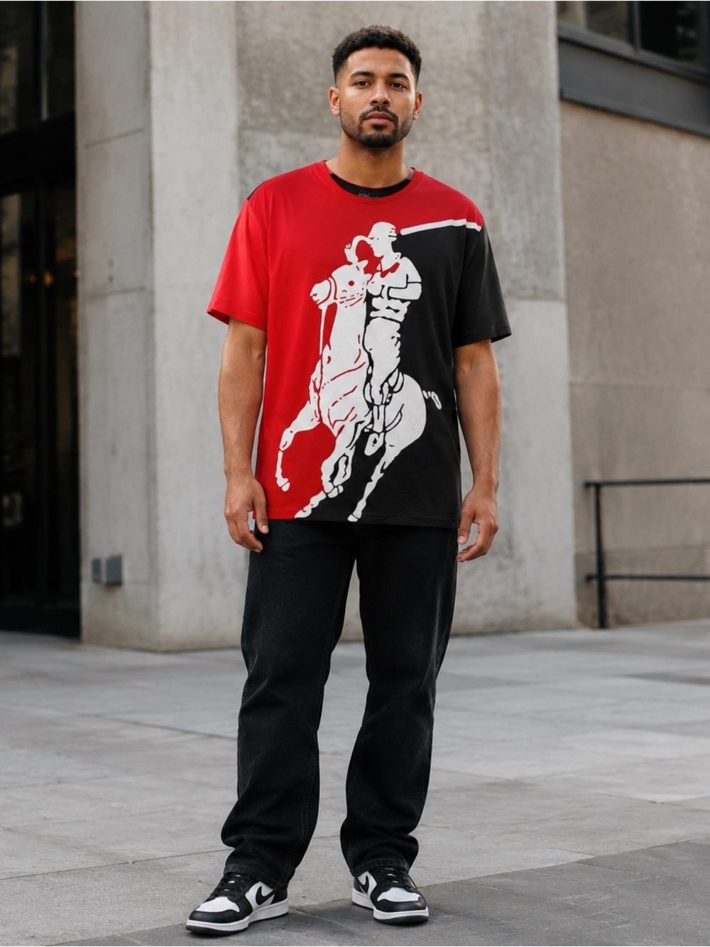 Polo Ralph Lauren polo rider Street Style Short Sleeves Logo Surf Style L